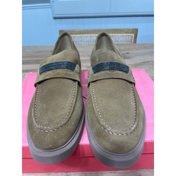Vaneli Kimmo Loafers Tobacco Nival Suede Size 8 Comfy Moccasin Sihouette - Picture 5 of 13